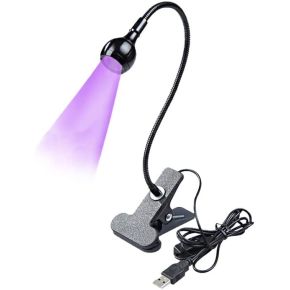 Lampă UV/LED Ajustabilă 3W Neagra cu Prindere Clip-on pentru Nail Art și Detalii Fine