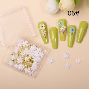 Decor Unghii NailsUp Caviar si Flori Nail Art White