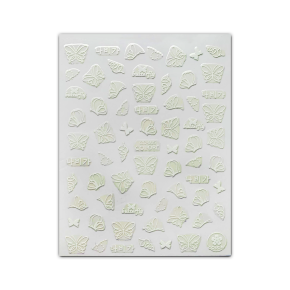Sticker decor unghii autoadeziv, fosforescent CC-005