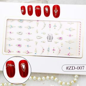 Sticker 3D Manichiura Nail Art Cristal ZD007