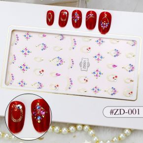 Sticker 3D Manichiura Nail Art Cristal ZD001