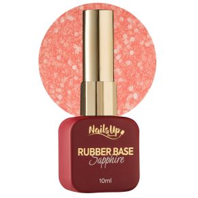 Rubber base NAILSUP Sapphire Flakes 025 10 ml 