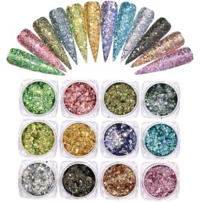 Set 12 buc Paiete cu sclipici holografic