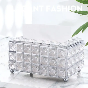 Suport Servetele Cristal Beauty Silver