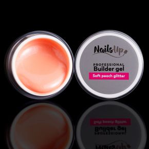 Gel UV Constructie  NAILSUP Soft Peach Glitter 50g