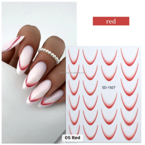 Sticker French Ombre Red SD1927