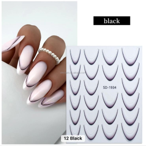 Sticker French Ombre Black SD1934