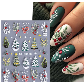 Sticker pentru unghii nail art Christmas SWO-5D168