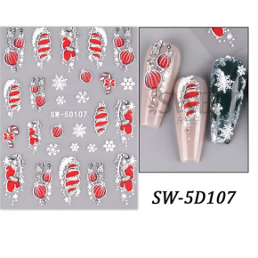 Sticker pentru unghii nail art Christmas SWO-5D107