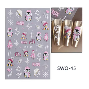 Sticker pentru unghii nail art Christmas SWO-45