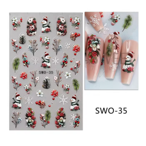 Sticker pentru unghii nail art Christmas SWO-35