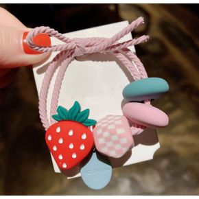 Elastic pentru Par cu Accesoriu Capsuna