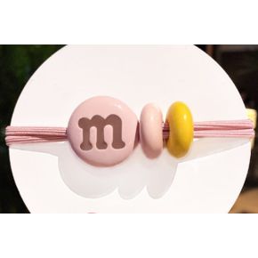 Elastic pentru Par cu Accesorii Multicolor Roz