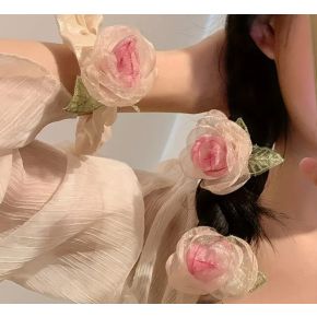 Cercei din Tulle Model Floare