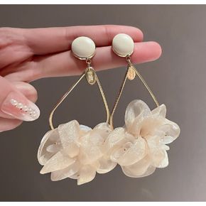 Cercei cu Flori din Tulle