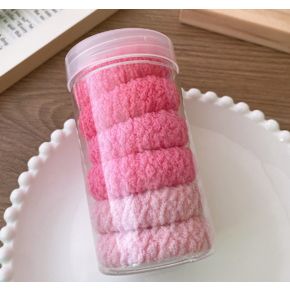 Set 6 Elastice pentru Par Culori Roz