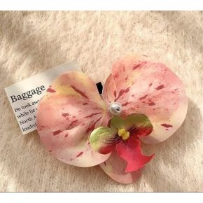 Accesoriu cu Clips pentru Par Model Orhidee Peach