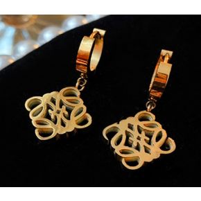 Cercei Aurii Model Monogram
