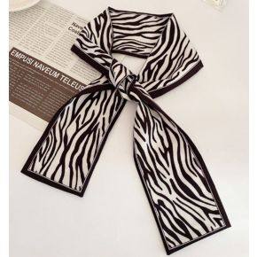Esarfa Ingusta din Satin pentru Coafarea Parului Model Zebra