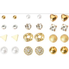 Set 12 Perechi Cercei Aurii Diverse Modele