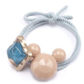 Elastic pentru Par cu Accesoriu Mickey Roz Pudra