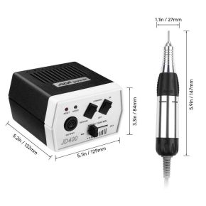 Freză Unghii Profesională JD-400 30000 RPM 35W – Puternică pentru Manichiură și Pedichiură