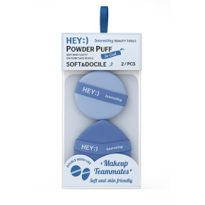 Set 2 Powder Puff Albastre H-9008