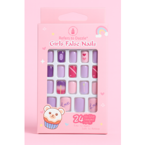 Set 24 Unghii False Press On Love & Hearts CM27
