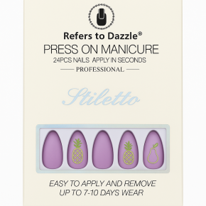 Set 24 Unghii False Stiletto Press On Tropical Vibes B004