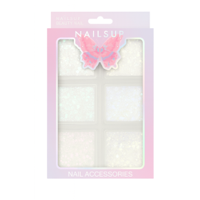 Set 6 Paiete Nail Art Holografice