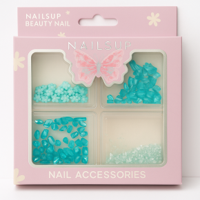 Set 4 Nail Art Nailsup Albastru Ocean