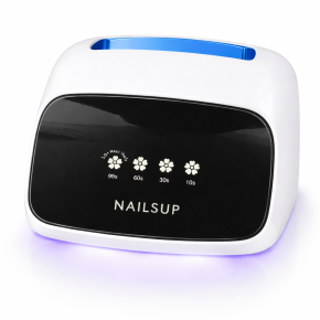 Lampă UV/LED 288W Unghii Profesională NAILSUP – Reîncărcabilă, 66 LED-uri, Compatibilă cu Toate Materialele Tehnice, Alb cu Accent Albastru