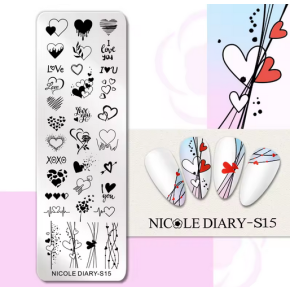 Matrita metalica stampila Nicole Diary S15