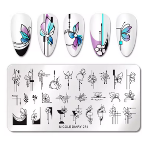 Matrita metalica stampila unghii Nicole Diary 274