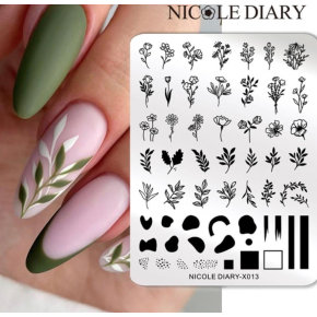 Matrita metalica stampila unghii Nicole Diary X013
