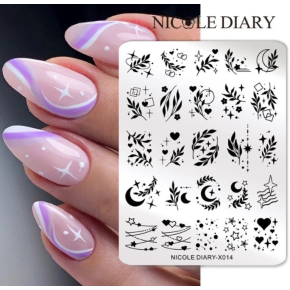 Matrita metalica stampila unghii Nicole Diary X014