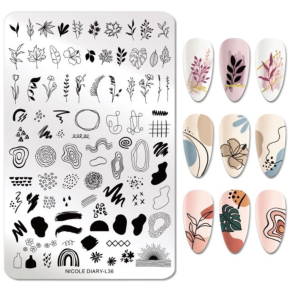 Matrita metalica stampila unghii Nicole Diary  L36