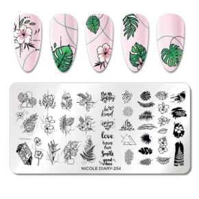 Matrita metalica stampila unghii Nicole Diary 254