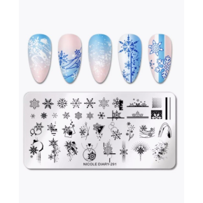 Matrita metalica stampila unghii Nicole Diary 291
