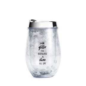 Cana pentru Cafea cu Slipici, Plastic, Gri Metalizat, 300 ml   MIX15000