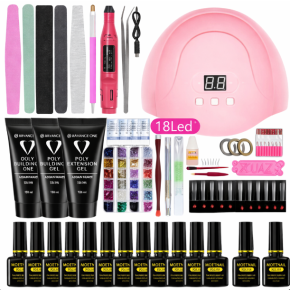 Kit Manichiură Unghii Ojă Semipermanentă și Polygel ZH10