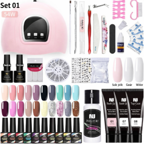 Kit Manichiură Unghii Ojă Semipermanentă Si Polygel ZH28