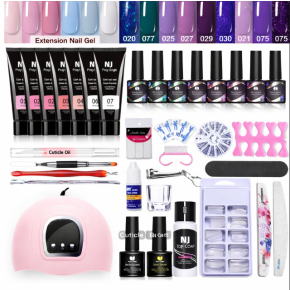 Kit Manichiură Unghii Ojă Semipermanentă Si Polygel ZH38