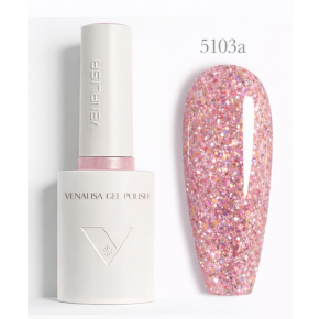 Oja Semipermanentă Venalisa 5103A Roz Glitter Multicolor