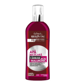 Gerovital Apa micelara Gerovital H3 Evolution cu carbune si acid hialuronic, 150 ml