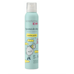 Gerovital Kids Spuma de dus pentru copii Vanilla Puffs, 200 ml