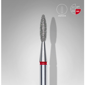 STALEKS Capat de freza diamantat flacara rosu, FA10R021/8