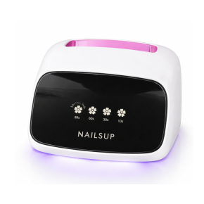 Resigilat Lampă UV/LED 288W Unghii Profesională NAILSUP – Reîncărcabilă, 66 LED-uri, Compatibilă cu Toate Materialele Tehnice, Alb cu Accent Roz