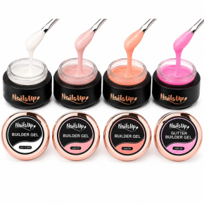 NAILSUP Set 4 Geluri Black Edition Autonivelante 50g