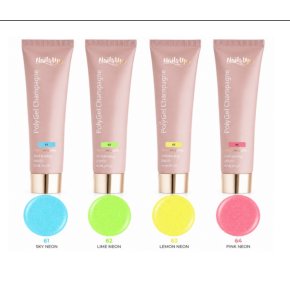 NAILSUP Set 4 PolyGel Champagne Neon Collection 60g